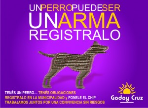 Cartel perro peligroso