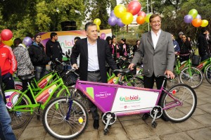 Cornejo y  Suárez oficializaron la puesta en marcha del Programa "En la Bici"