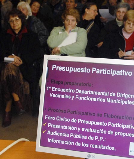 El 19/8 se hará la audiencia preliminar del presupuesto participativo