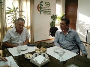 El intendente dialoga con Jorge Ulagnero, presidente de la CoFarMen.