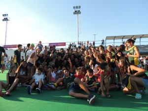 Los muchachos de Vistalba celebran el título en el Ciudad de Godoy Cruz.