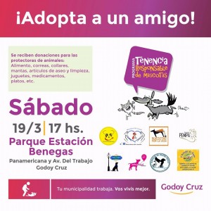 Placa adopción de animales