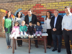 García Zalazar y parte de su gabinete en el jardín Ternuritas.