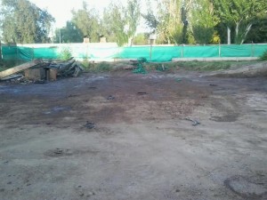 Tras el traslado de las cubiertas, el predio quedó en óptimas condiciones.