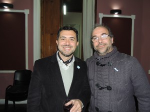 El secretario de Obras, Diego Coronel, junto al director de Comunicación Social, Diego Tinnirello.