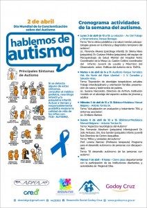 cronograma semana del autismo 2017