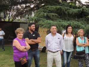 Lor organizadores, el presidente del Concejo Deliberante, César Cattaneo, concejal Luis Fugazzoto y concejal Adriana Barcia WhatsApp Image 2016-11-14 at 19.34.14
