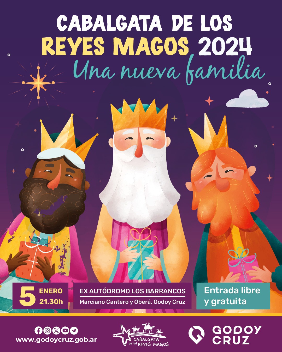 Cabalgata de los Reyes Magos 2025 Una Nueva Familia Godoy Cruz